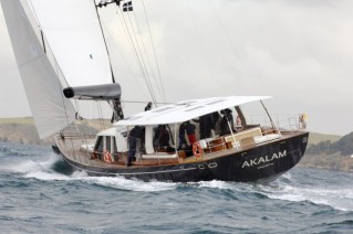 Pendennis 32 m sailing yacht AKALAM at her sea trials - Design by Barracuda Yacht Design